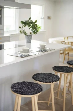 Skinnwille Sittplätt fårskinn rund Curly