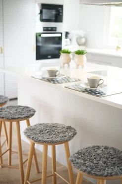 Skinnwille Sittplätt fårskinn rund Curly