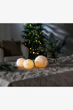Star Trading Blockljus 2p Snowball LED