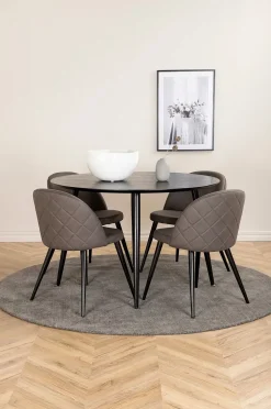 Venture Home Matgrupp Dipp med 4 st matstolar Velvet Stitches