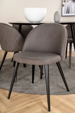 Venture Home Matgrupp Dipp med 4 st matstolar Velvet Stitches