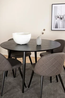 Venture Home Matgrupp Dipp med 4 st matstolar Velvet Stitches