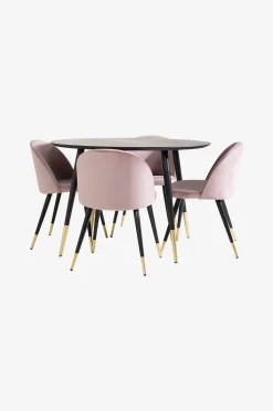 Venture Home Matgrupp Dipp med 4st matstolar Velvet