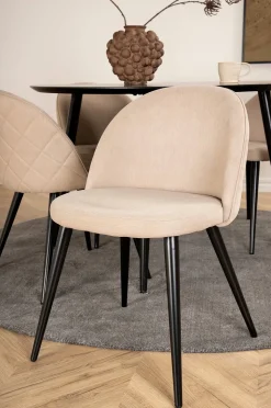 Venture Home Matgrupp Dipp med 4 st matstolar Velvet Stitches