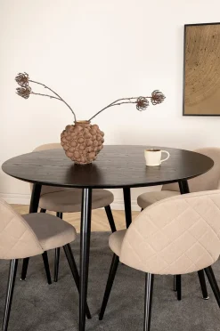 Venture Home Matgrupp Dipp med 4 st matstolar Velvet Stitches