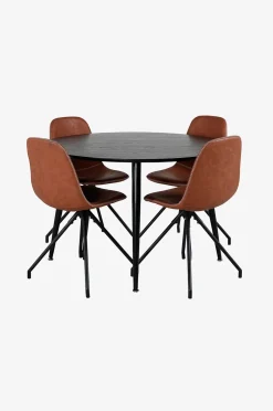 Venture Home Matgrupp Doris med 4 stycken Penally matstolar