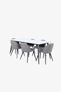 Venture Home Matgrupp Jimmy med 6 st matstolar Velvet Stitches
