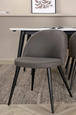 Venture Home Matgrupp Jimmy med 6 st matstolar Velvet Stitches