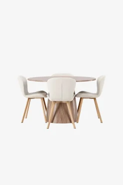 Venture Home Matgrupp Lanzo med 4st stolar Lilja