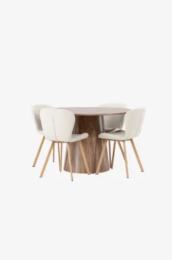 Venture Home Matgrupp Lanzo med 4st stolar Lilja