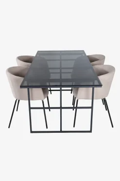 Venture Home Matgrupp Leif med 4 st matstolar Berit