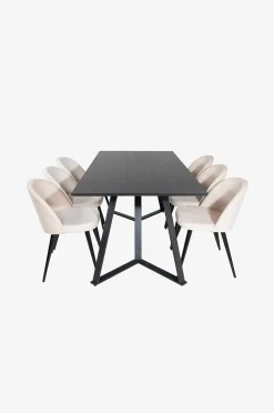 Venture Home Matgrupp Maggie med 6st matstolar Valleta