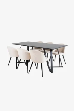 Venture Home Matgrupp Maggie med 6st matstolar Valleta