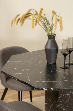 Venture Home Matgrupp Marbs med 4 st matstolar Velvet Stitches