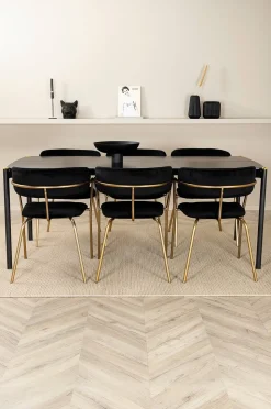 Venture Home Matgrupp Pelle med 6 st matstolar Arrow