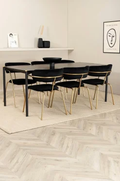 Venture Home Matgrupp Pelle med 6 st matstolar Arrow