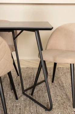 Venture Home Matgrupp Petra med 6 st matstolar Velvet Stitches