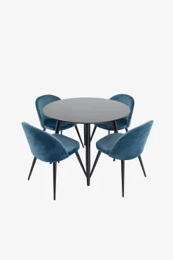 Venture Home Matgrupp Plaza med stolar Sammet