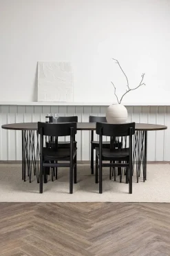 Venture Home Matgrupp Stone Oval och stolarna Montros