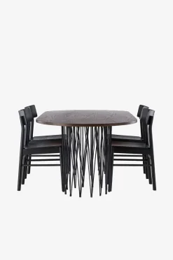 Venture Home Matgrupp Stone Oval och stolarna Montros