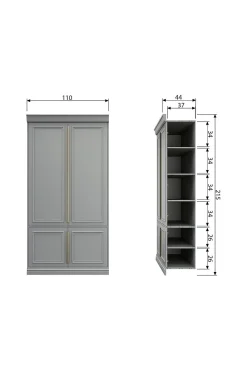 WOOOD Garderob Organize, 215x110x44 cm