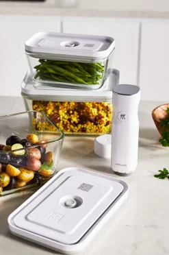 ZWILLING Vakuumlådor Set Fresh & Save 3 st S, M och L Glas
